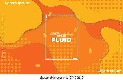 Orange elements with fluid gradient, Dynamic style banner design from fruit concept. suitable for poster, web ,landing  page, cover  add, greeting  card  promotion, social media