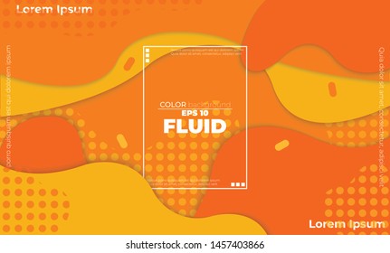 Orange elements with fluid gradient, Dynamic style banner design from fruit concept. suitable for poster, web ,landing  page, cover  add, greeting  card  promotion, social media