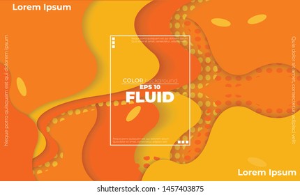 Orange elements with fluid gradient, Dynamic style banner design from fruit concept. suitable for poster, web ,landing  page, cover  add, greeting  card  promotion, social media