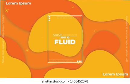 Orange elements with fluid gradient. Dynamic style banner design from fruit concept. suitable for poster, web,  landing page,  cover , and  greeting  card  promotion. social media