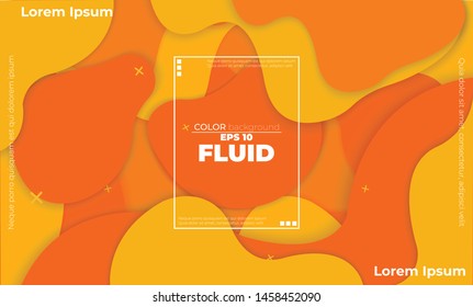 Orange elements with fluid gradient. Dynamic style banner design from fruit concept. suitable for poster, web,  landing page,  cover , and  greeting  card  promotion. social media