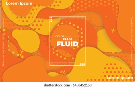Orange elements with fluid gradient. Dynamic style banner design from fruit concept. suitable for poster, web,  landing page,  cover , and  greeting  card  promotion. social media