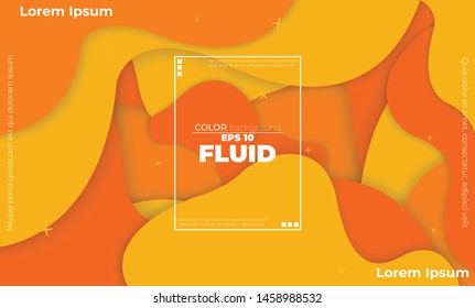 Orange elements with fluid gradient. Dynamic style banner design from fruit concept. suitable for poster, web,  landing page,  cover , and  greeting  card  promotion. social media