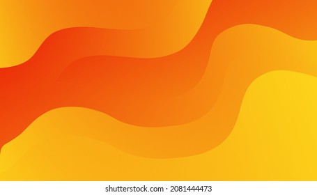 Orange elements with fluid gradient. Wavy geometric background. Dynamic textured geometric element design
