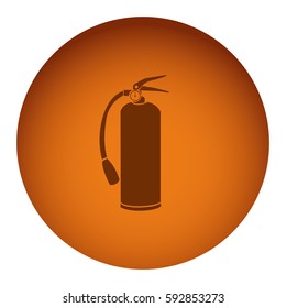 orange emblem extinguisher icon, vector illustraction design
