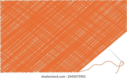 Orange Stickgarn Illustration Hintergrundrahmen