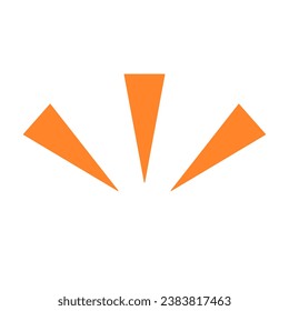 Orange emphasis pop icon. Surprise or reaction icon. Vector.