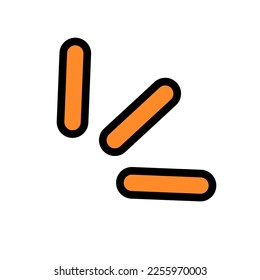 Orange emphasis pop icon. Vector.