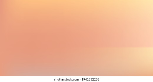 Fondo de Office Pastel vacío en naranja. Ilustración de las pantallas de malla de gradiente rosado moderno Sunset. Fondo de superficie geométrica suave amarillo blanco. Textura borrosa de color morado de color suave del amanecer.