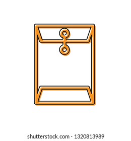 Orange Envelope icon isolated on white background. Email message letter symbol. Vector Illustration