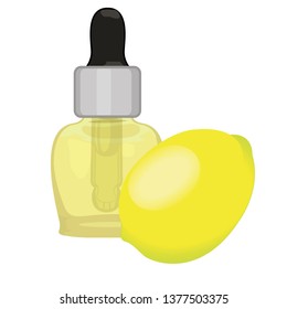 Orange essential oil vector illustration Aromatherapy Health care