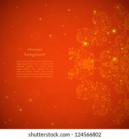 Orange ethnic background. Used for presentation