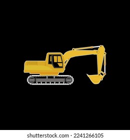 vector excavadora naranja. adecuado para su imagen publicitaria.