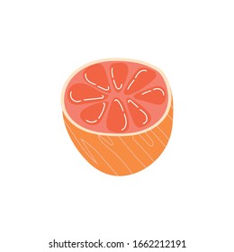 Orangenobst im Flachstil Vektorillustration Design