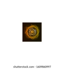 orange eye cyber circuit future technology concept background
