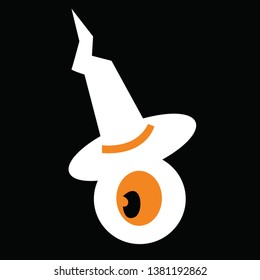 orange eye with hat icon