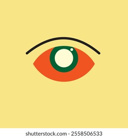 orange eye illustration diseased eye vector design
