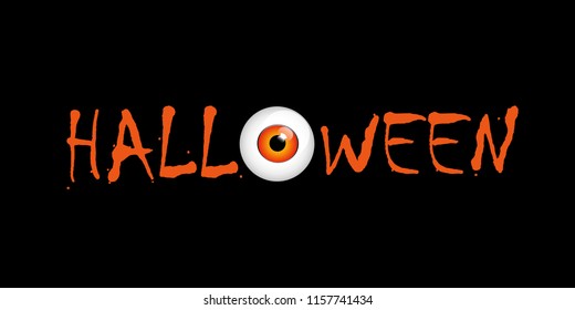 orange eye on halloween vector illustration EPS10