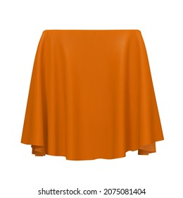 Orange fabric covering a blank template vector illustration