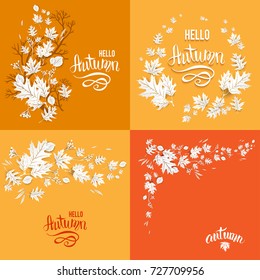 Orange fall card set