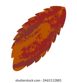 Orange fall leaves vector flat isolated illustration on white background Abstract design handmade fall holiday print on fabric and paper greeting decorations discount sale 