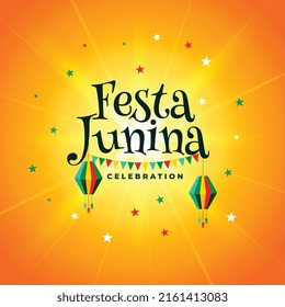 orange festa junina decorative celebration background