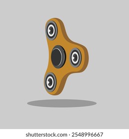 Orange Fidget Hand Spinner Vector