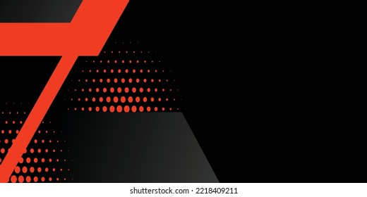 Orange figure and black abstract background