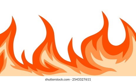 Orangefarbener Hintergrund. Flamme Tapete heiße Verkäufe. Feuerflammenhintergrund. Abstrakter Hintergrund. Abstrakter Flammenhintergrund.
