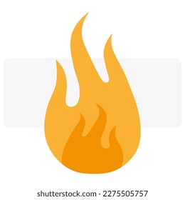 Orangefarbenes Feuersymbol. Vektorgrafik.