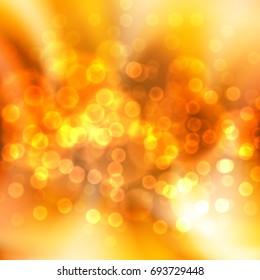 Orange fire lights background. EPS10 vector.