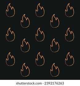 Orange fire pattern over black background
