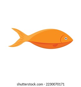 orange fish animal vector illustration icon
