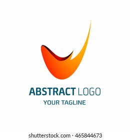 Orange Fish Logo. Abstract vector logo design template. Business abstract icon. Futuristic corporate icons