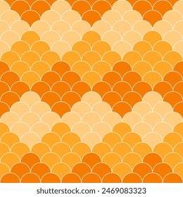 Orange fish scales pattern. fish scales pattern. fish scales seamless pattern. Decorative elements, clothing, paper wrapping, bathroom tiles, wall tiles, backdrop, background.