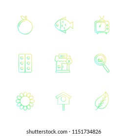 orange  fish  tablets  leaf  flower  fruits  technology  nature   health  apple  carrot  flower  compass  honey  pear  strawberry  icon vector design  flat  collection style creative  icons