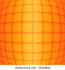 Orange fisheye square vector background