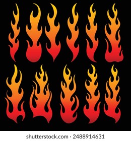 orange flame gradation bundle pack