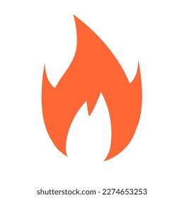 orange flame icon. fire icon. vector.