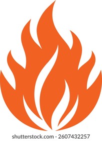 Orange Flames Vector - Abstract Fire Graphic Design