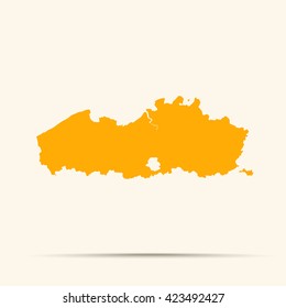 orange Flanders Map Illustration