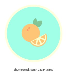 
 Orange flat design food icons