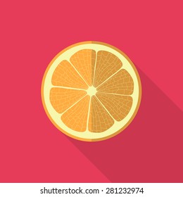 Orange flat design. Vector illustration