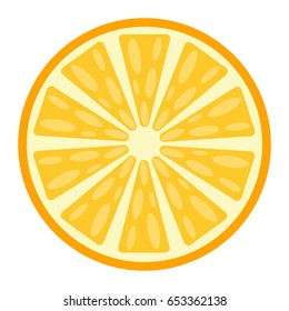 Orange flat icon, fruit and vitamin, vector graphics, a colorful solid pattern on a white background, eps 10.