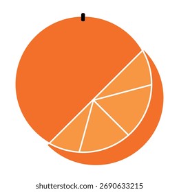 Diseño de ilustración de icono plano naranja