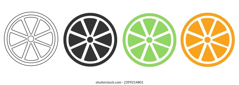 Orange flat icon. Illustration isolated on white background vector ilustration.
