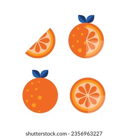 Orange flat illustration on white background