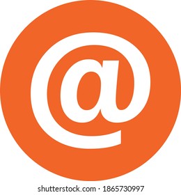 Orange Flat Internet Icon Concept Illustration 