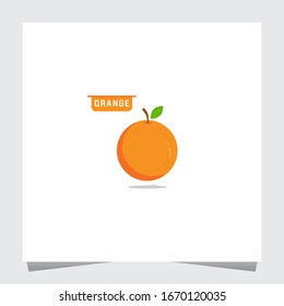 Plantilla de logotipo plano naranja. Icono