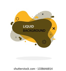 Orange flat style abstract vector banner isolated on white background. Modern geometric liquid form. Modern template. Template for the design for logo, flyer, presentation etc. Vector